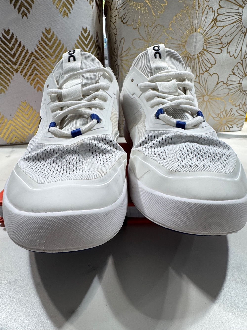On Running The Roger White Sneakers with Blue Lace Details - Picture 10 of 14